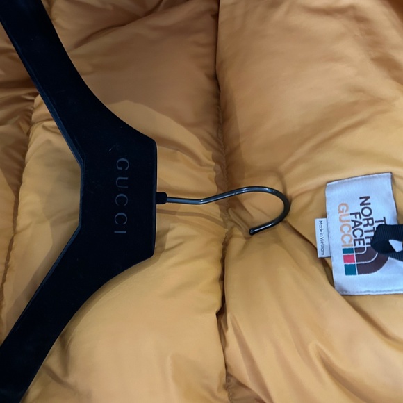 Men’s Gucci X Adidas, vibrant, yellow, puffer, coat size large made in Italy NWT - Picture 7 of 8